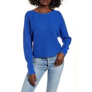 Leith Vibrant Blue Crew Neck Sweater